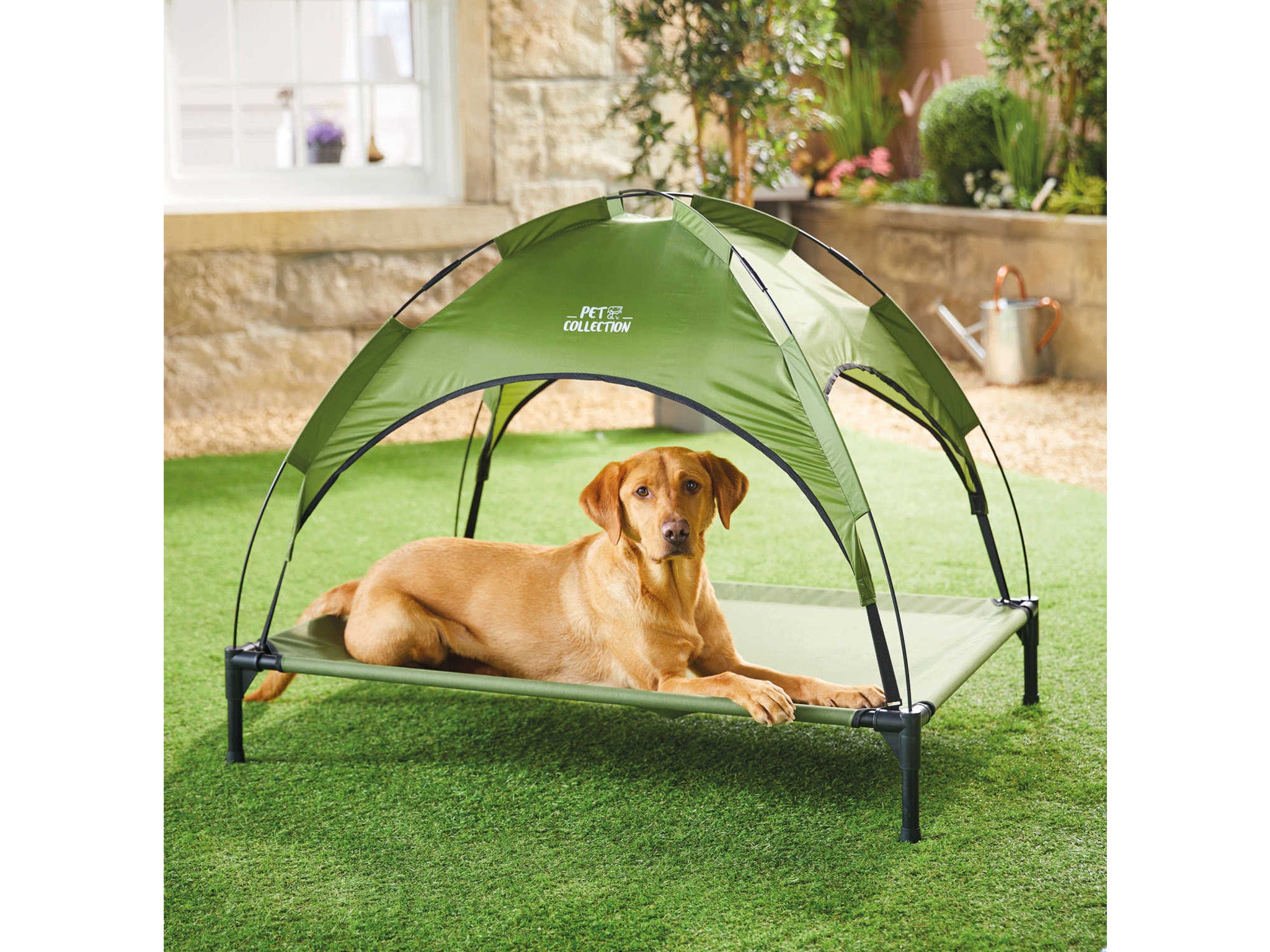 Dog sun clearance lounger with canopy